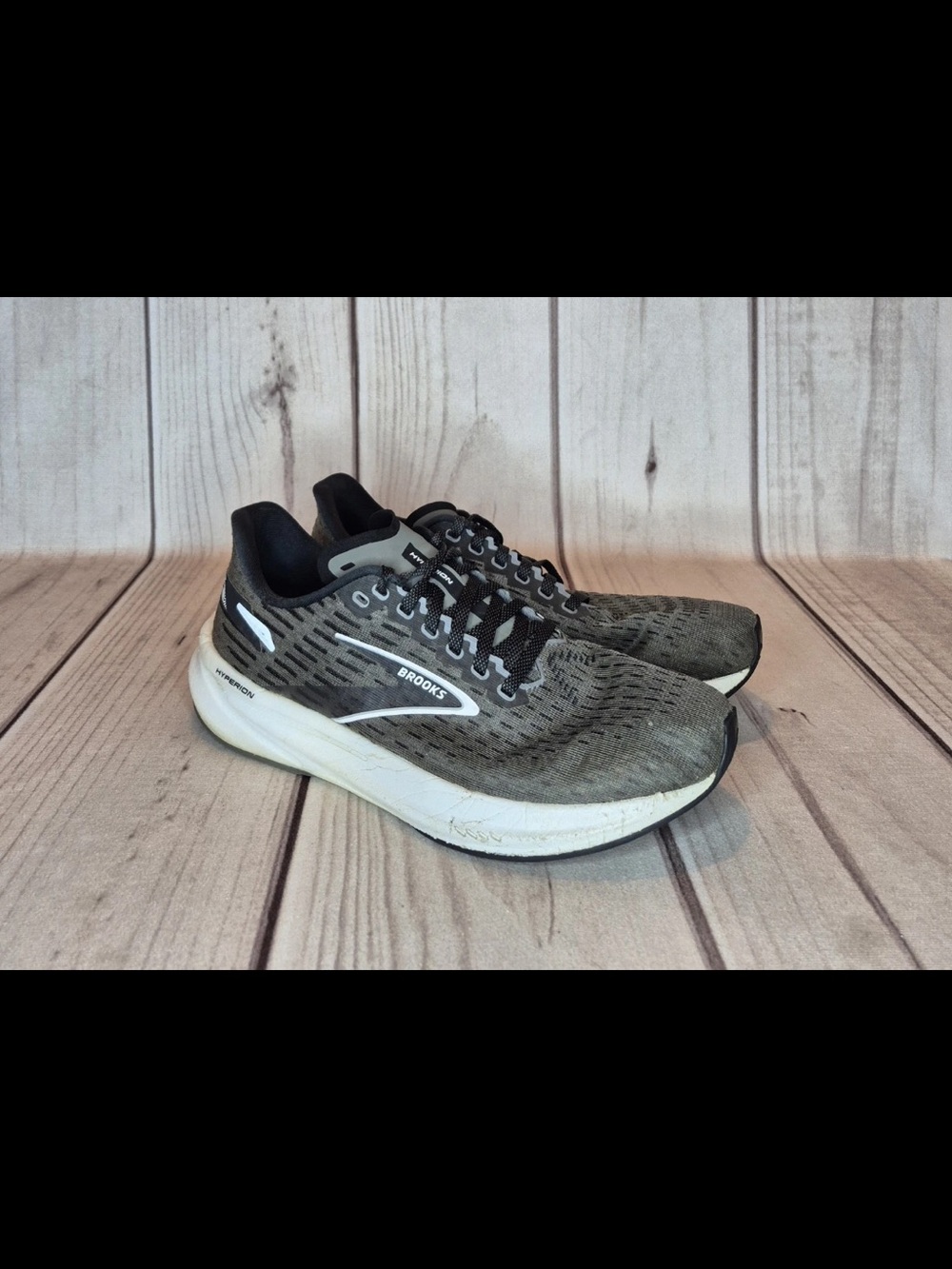 Brooks Hyperion Womens Size 10.5 Medium B Black Grey Road Running Shoes
